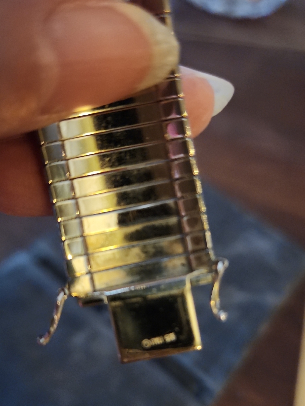 Beautiful Smooth Silver Ribbed Bangle Bracelet - Picture 7 of 7